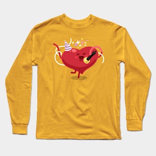 Karaoke Valentines Heart Long Sleeve T-Shirt